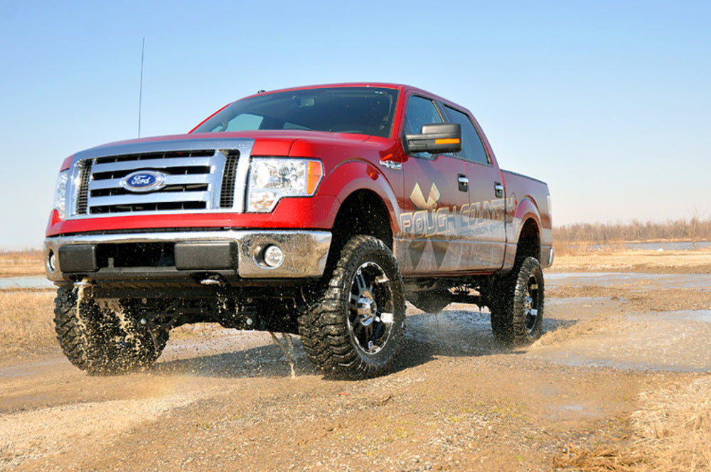Rough Country 4in for Ford Suspension Lift Kit Strut Spacers 09-10 F-150 4wd -1