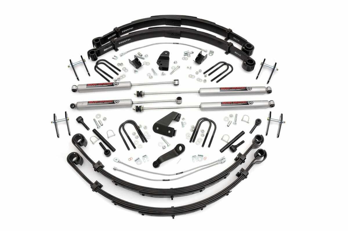 Rough Country 6" Susp Lift Kit 4 For Jeep Wrangler YJ 1987-1996 Manual Steering -1