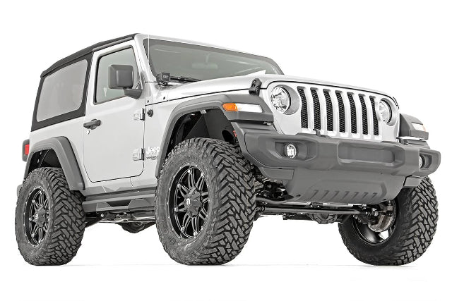 Rough Country 3.5" Lift Kit Stage 2 Coils Adj Arms 18-20 for Wrangler JL-2 dr 62830