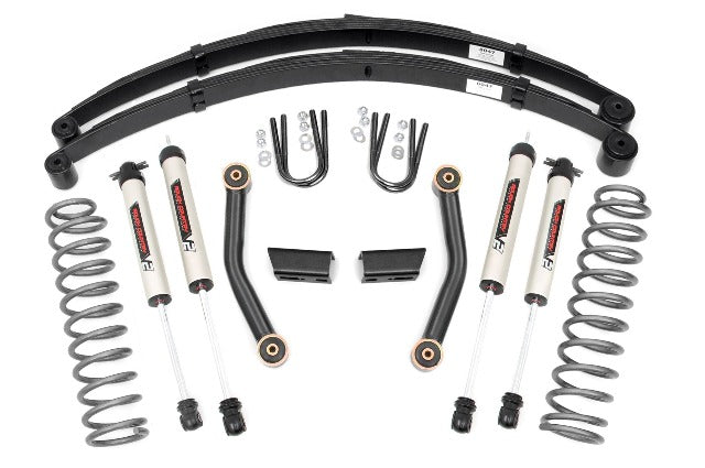 Rough Country 3in Series II Suspension Lift Kit V2 Shocks for 84-01 Cherokee XJ 630X70