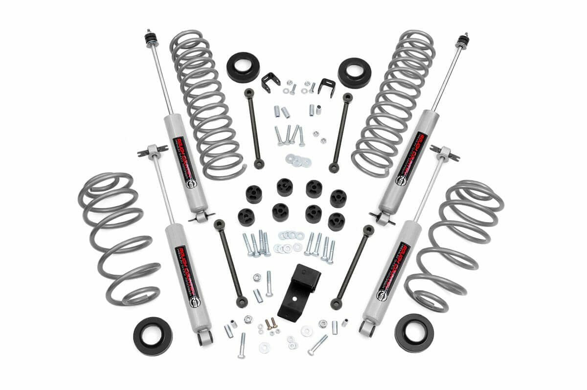 Rough Country 3.25" Susp Lift Kit for Wrangler TJ 97-02 4.0 Engine Models