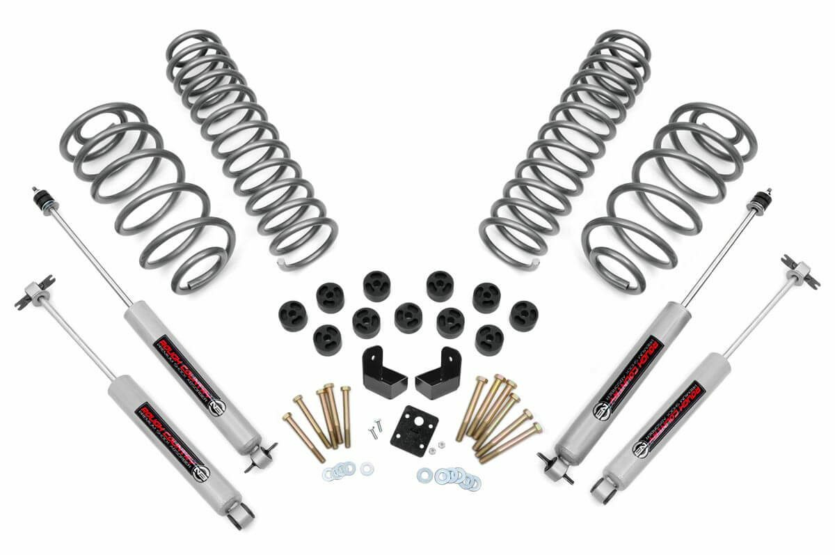 Rough Country 3.75 Inch Lift Kit Combo 4 Cyl N3 For Jeep Wrangler TJ -1