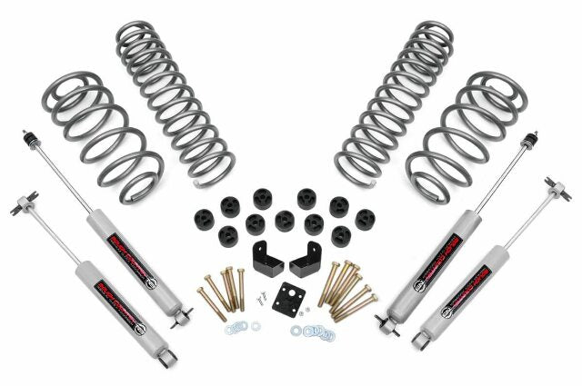 Rough Country 3.75 Inch Lift Kit Combo 4 Cyl N3 For Jeep Wrangler TJ 646.20