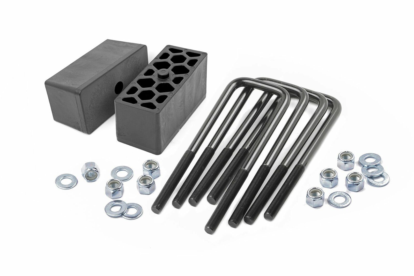 Rough Country 2.5 Inch Block And U-Bolt Kit Chevy/GMC 1500 1988-2021 -1
