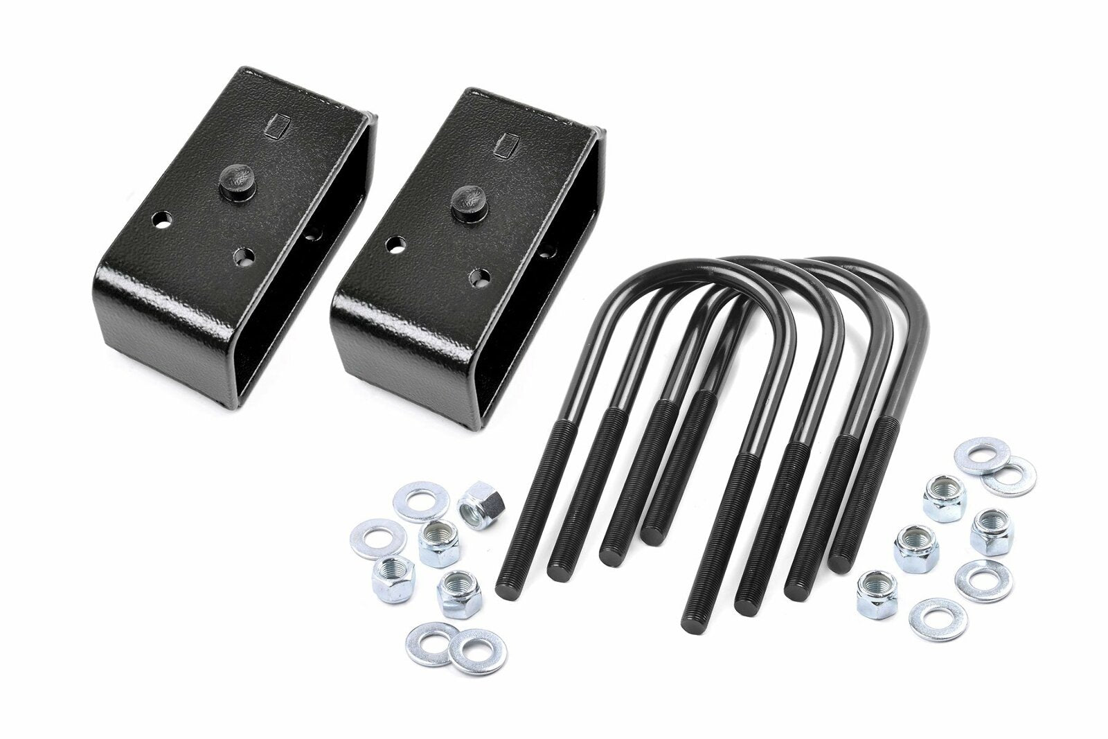 Rough Country 2 IN Block & U-Bolt Kit for Ford Super Duty 2WD/4WD 2005-2010 -1