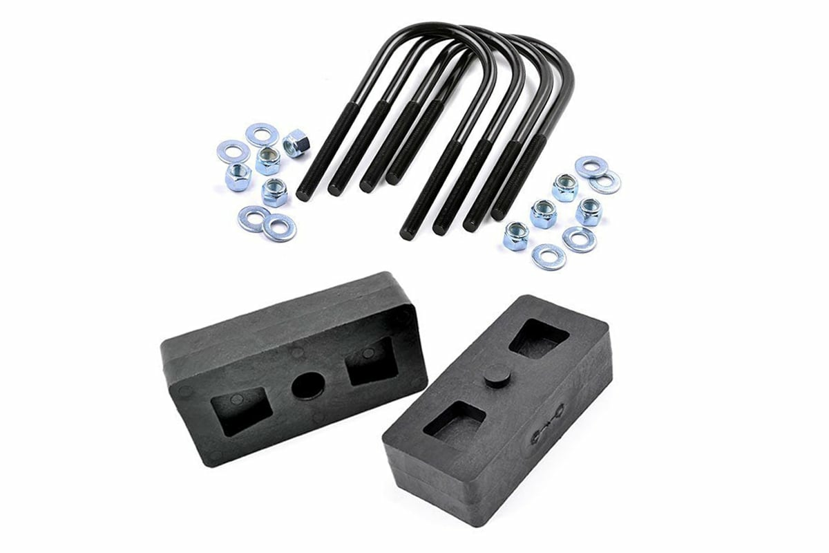 Rough Country 1 Inch Block & U-Bolt Kit for Ford F-150 2WD/4WD 1997-2003 -1