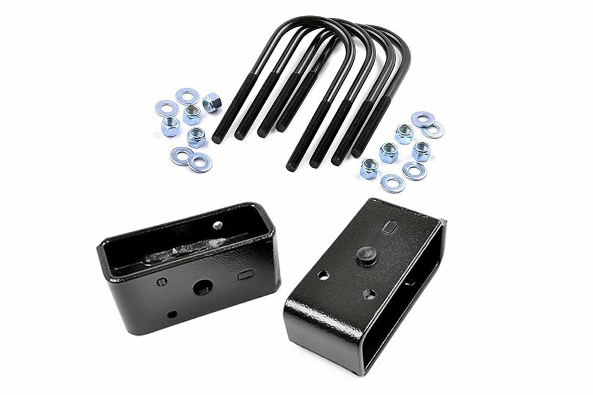 Rough Country 2 IN Block & U-Bolt Kit for Ford Super Duty 2WD/4WD 2011-2016 -1