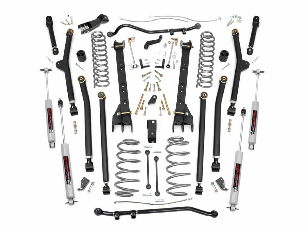 Rough Country 6" Long Arm Suspension Lift Kit For Jeep Wrangler TJ 1997-2006 -1