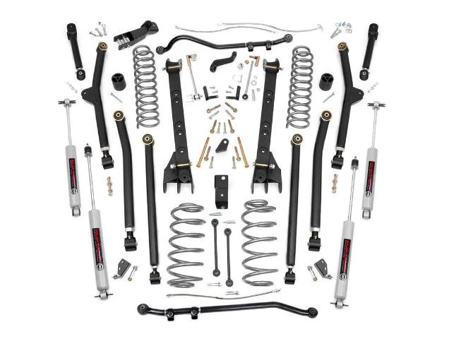 Rough Country 6" COMPLETE Long Arm Lift Kit for Wrangler TJ 97-06 Manual D44 -2