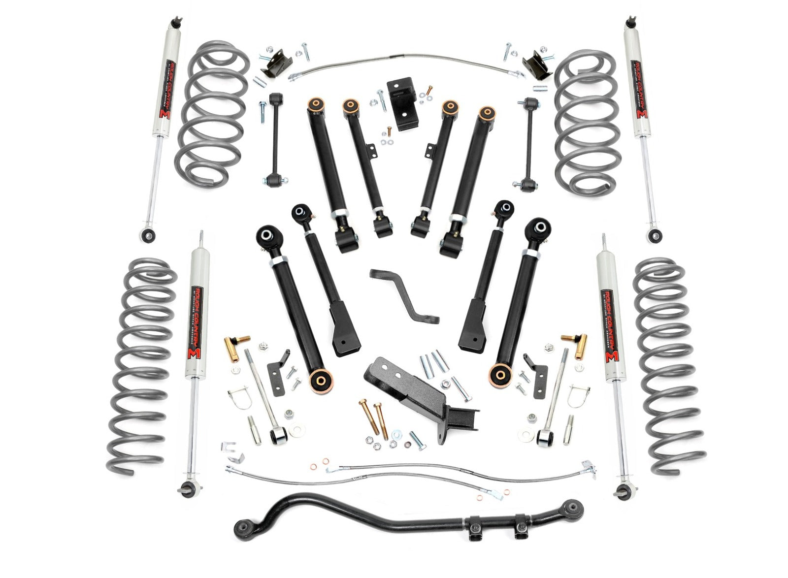Rough Country 4" Lift Kit X-Series M1 For Jeep Wrangler TJ 4WD 1997-2006 -1