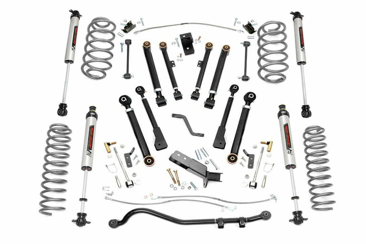 Rough Country 4 Inch Lift Kit X-Series V2 for Jeep Wrangler TJ 4WD (1997-2006) -1