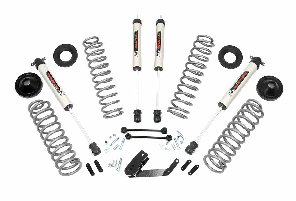 Rough Country 3.25in For Jeep Lift Kit w/V2 Shocks 07-18 Wrangler JK Unlimited -1