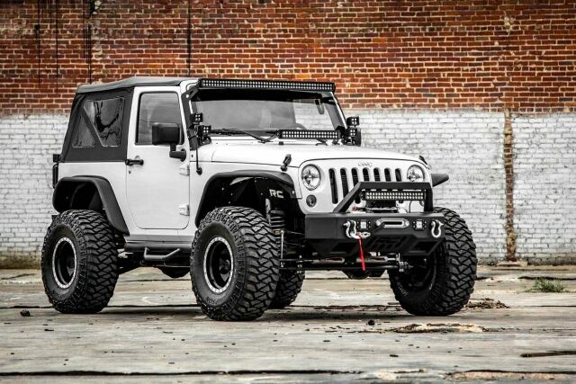 Rough Country 4 Inch COMPLETE Susp Lift Kit for Wrangler JK 07-11 2-Door -9