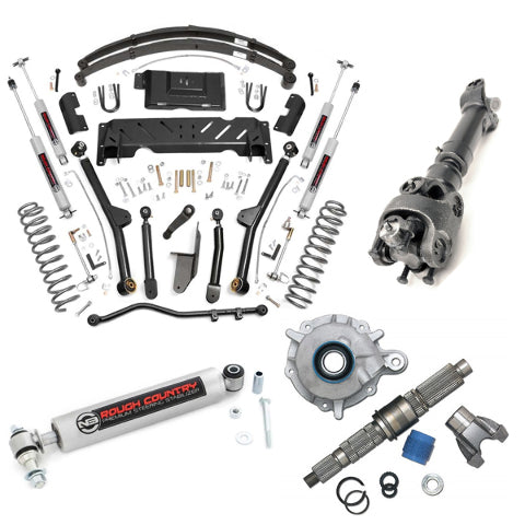 Rough Country 4.5 In COMPLETE Long Arm Lift Kit w/SYE for Cherokee XJ 84-01 -1