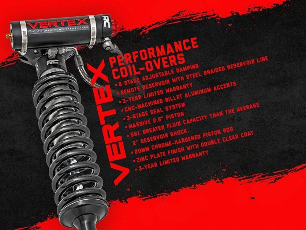 Rough Country Chevy GMC 1500 Pickup 7" Adjustable Vertex Coilovers 07-18 689001