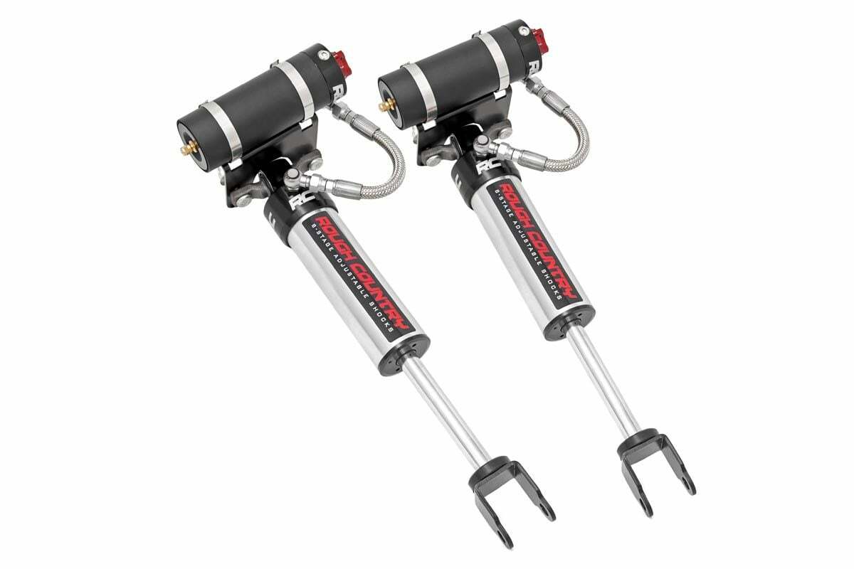 Rough Country GM F Adjustable Vertex Shocks 11-19 Silv/Sierra F for 3-4.5" Lifts -1
