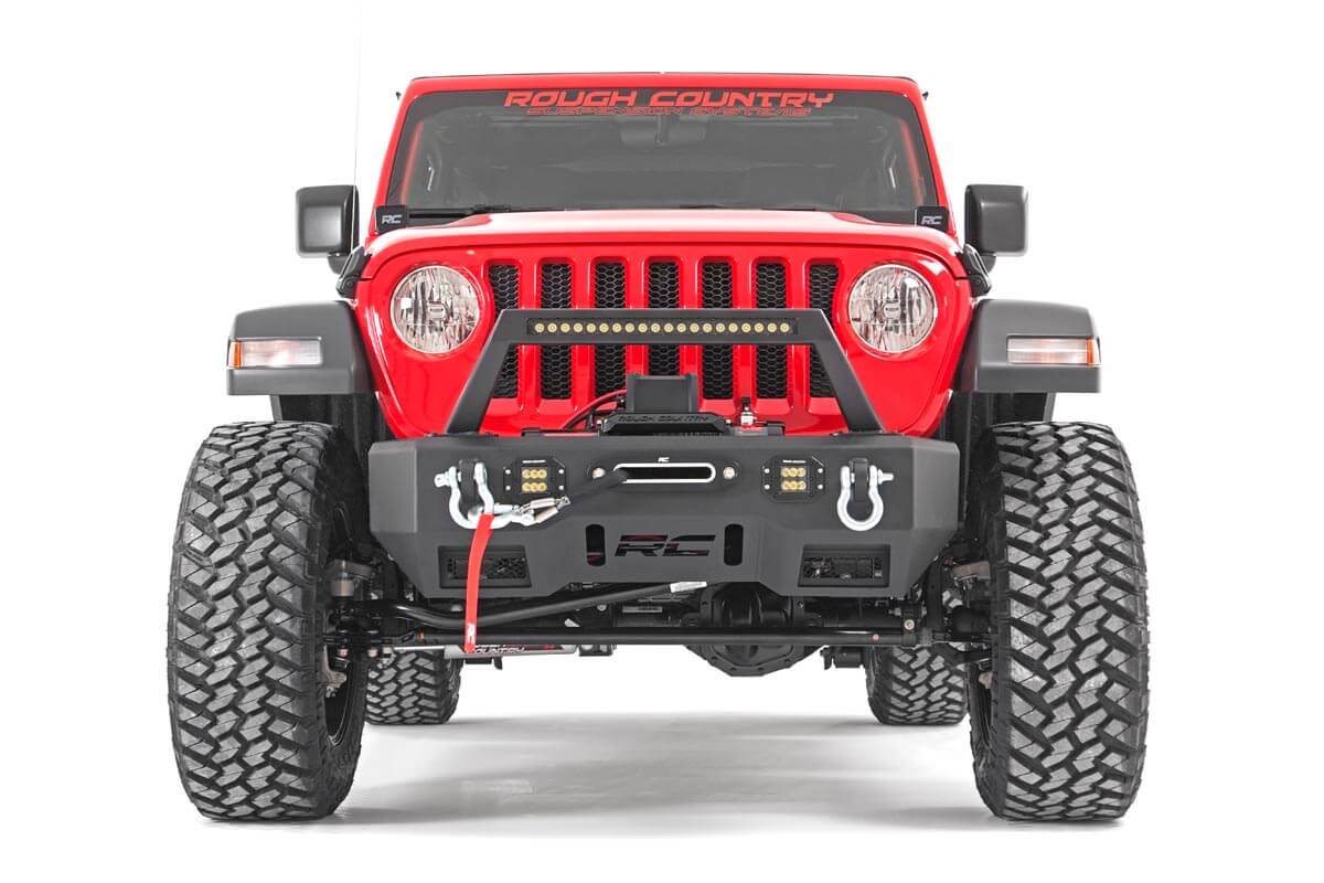 Rough Country 3.5" Lift Kit 2 Coils Arm Drop 18-20 for Wrangler JLU Rubicon