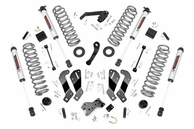 Rough Country 3.5" Lift Kit w/V2 Shocks Ctrl Arm Drop 07-18 for Wrangler JKU 69470