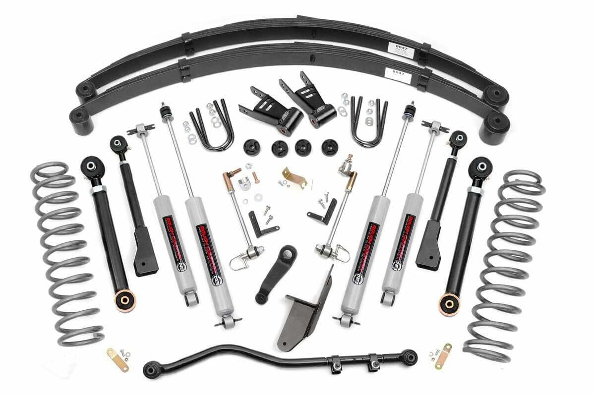 Rough Country 6.5" Suspension Lift Kit w/ Shocks for Cherokee XJ 1984-2001