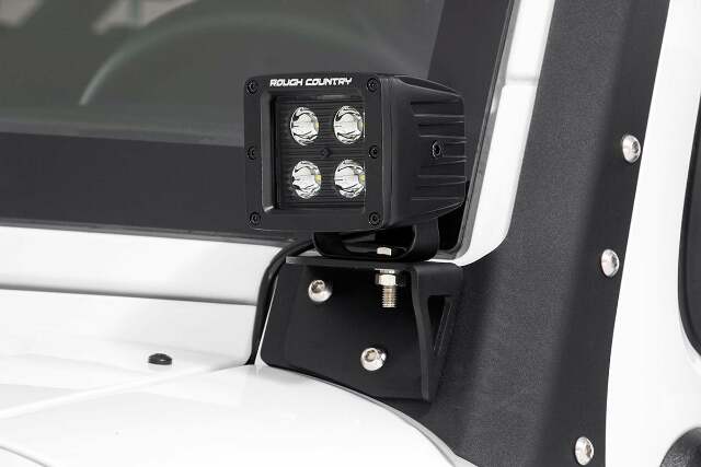Lower Windshield Light Mounts Wrangler JK 07-18 (NO Lights) -1