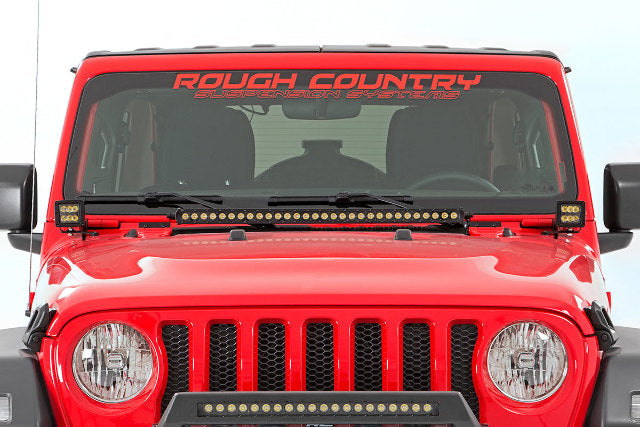 2" LED LWR Windshield Kit Wrangler JL Gladiator JT Blk-Series 70052DRLA