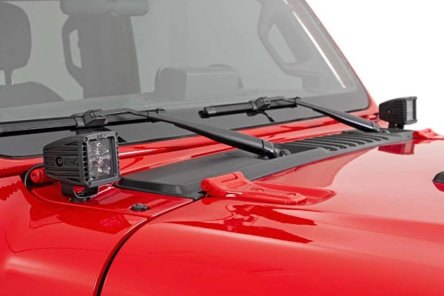 Rough Country 2in LED Cube Easy Mount Kit For Jeep Wrangler JL Gladiator JT -2