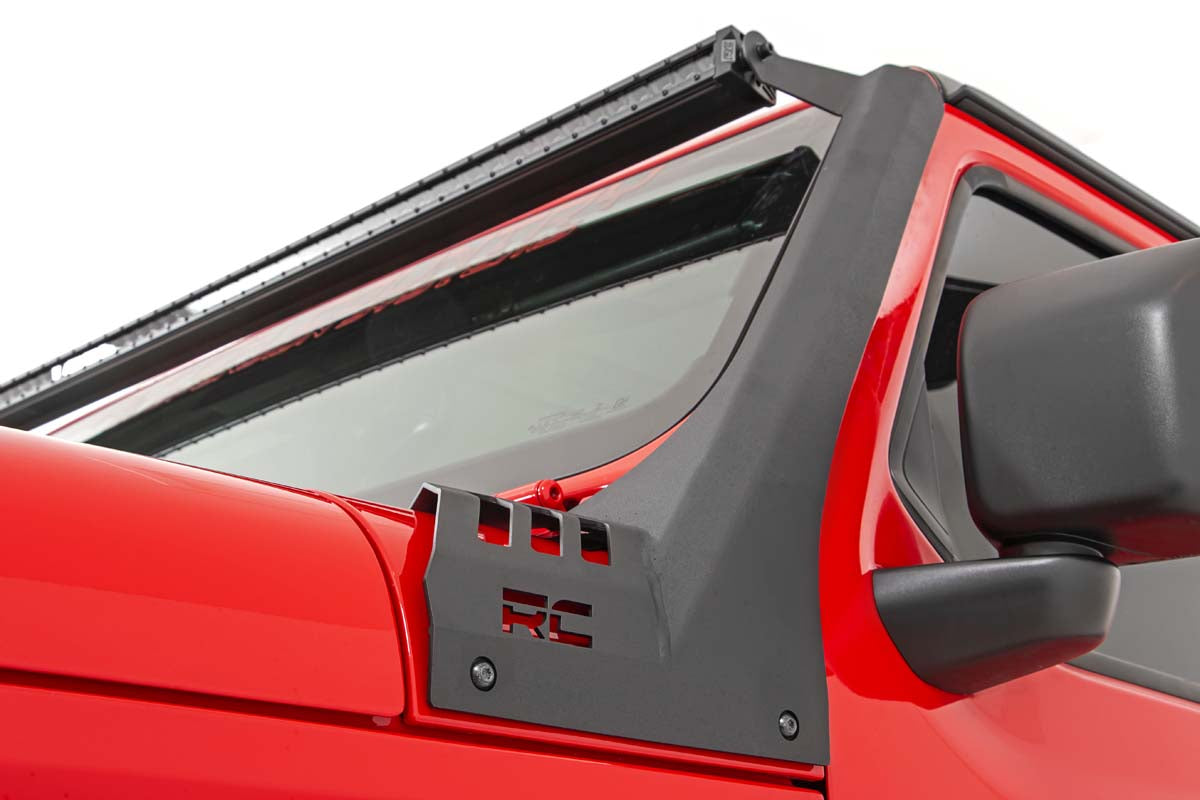 Rough Country 50" LED Lightbar Brackets 20-23 Gladiator JT 18-23 Wrangler JL 70063