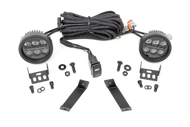 LED Ditch Lights Black Series 3.5" Amber DRL Jeep KL 14-21 70083