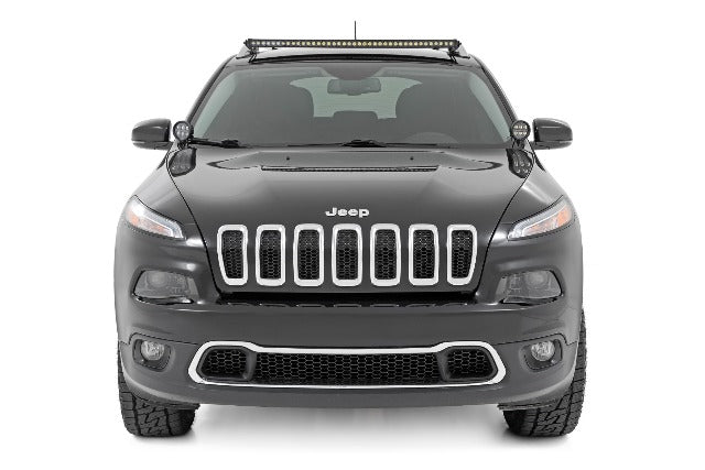 LED Light Kit Roof Mount 40" Black Single Row Jeep KL 14-22 -2