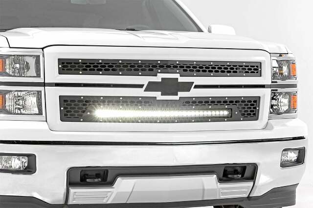 Chevy Mesh Grille w/30in Black Series LED 14-15 Silverado 1500 -1