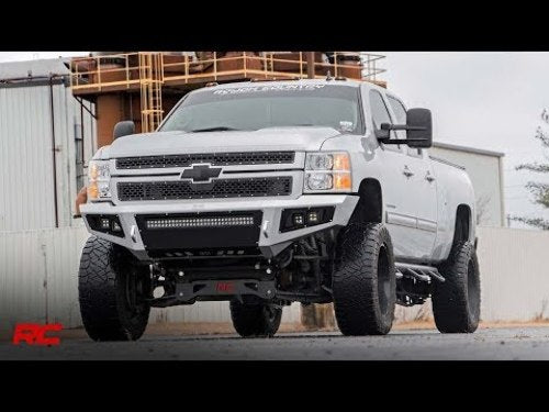 Chevy Mesh Grille w/Dual 12in Black Series LEDs 11-14 Silverado HD -3