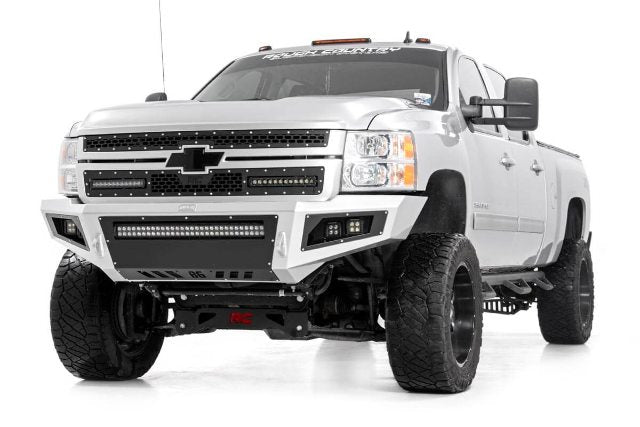 Chevy Mesh Grille w/Dual 12in Black Series LEDs 11-14 Silverado HD 70155