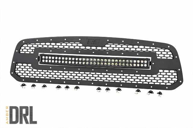 Mesh Grille 30" Dual Row BLK LED Amber DRL 13-18 RAM 1500 -1