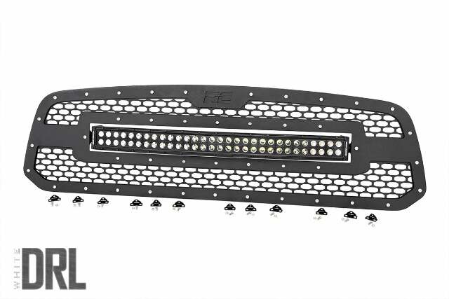 Mesh Grille 30" Dual Row BLK LED White DRL 13-18 RAM 1500 -1