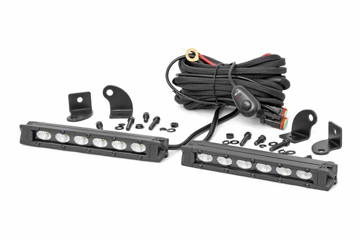 Rough Country 6-inch Slimline Cree LED Light Bars (Pair Black Series) 70406ABL