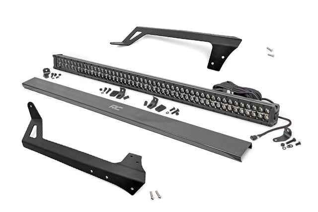 LED Light Mnt 50" Black Dual Row W/DRL Jeep Wrangler JK 07-18 -1
