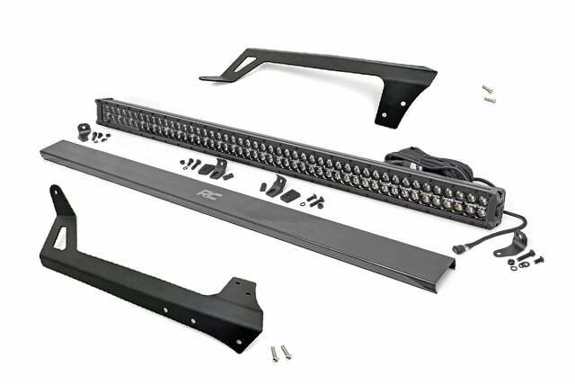 Jeep JK 50" Light Bar Kit w/50in BLK Ser LED Light w/Amber 70504BLDRLA