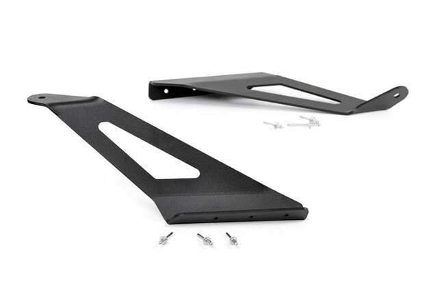 GM 50" Curved LED Light Bar Upper Windshield Mounts 14-18 1500 PU -1