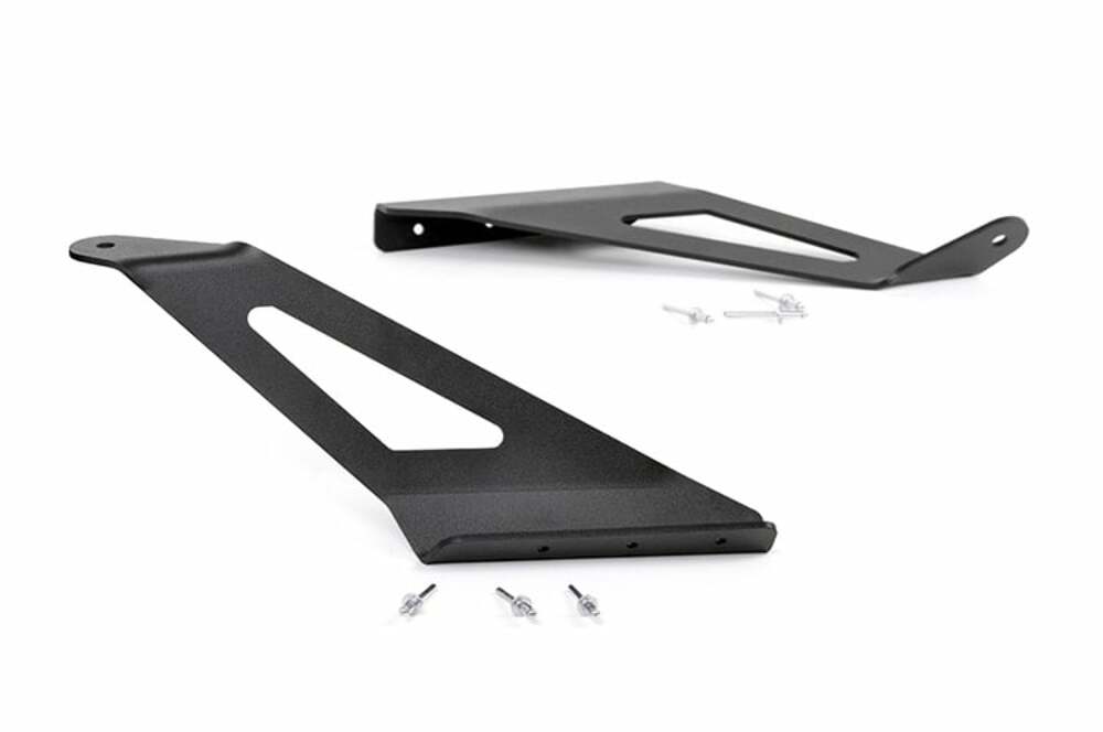 GM 50-inch Curved LED Light Bar Upper Windshield Mounts 15-20 SUVs