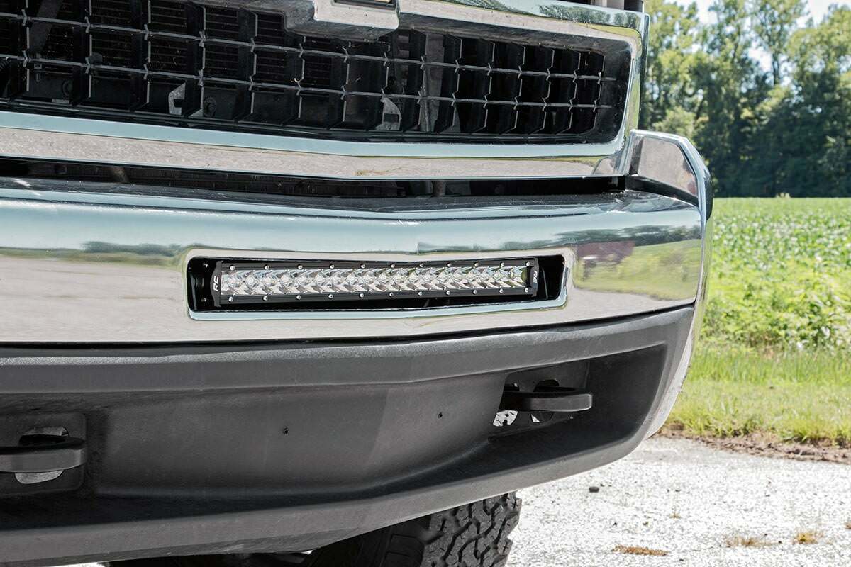 Rough Country Chevrolet 20-inch Single Row Light Bar Bumper Mount (No Light) 70523