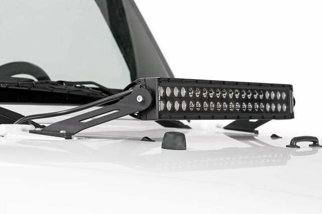 20-inch LED Hood Mounts Jeep Wrangler JK 07-18 (NO Lights)