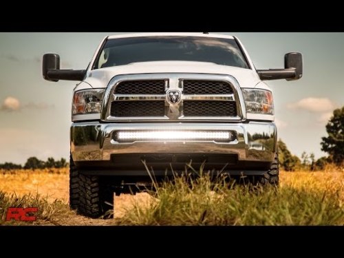 Dodge/RAM 25/3500 40" Curved LED Bar Hidden Bumper Kit Black -3