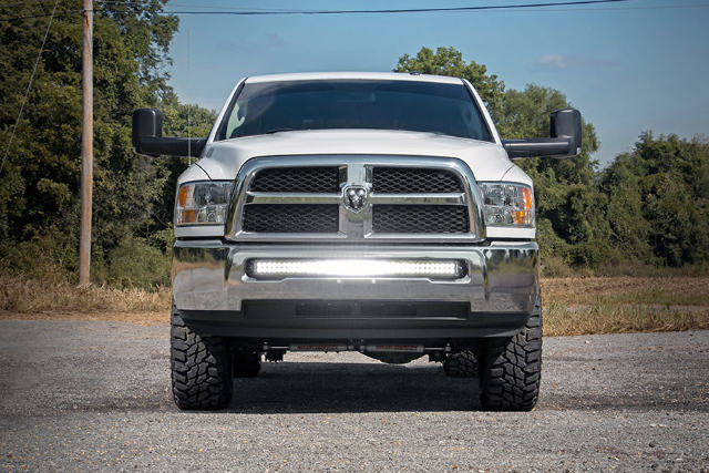 Dodge/RAM 25/3500 40" Curved LED Bar Hidden Bumper Kit Black -5