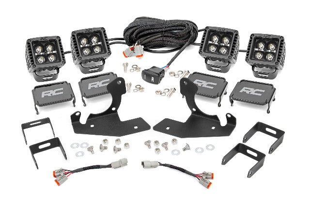 Chevrolet LED Fog Light Kit BLK Ser w/White DRL 11-14 Silverado HD -1