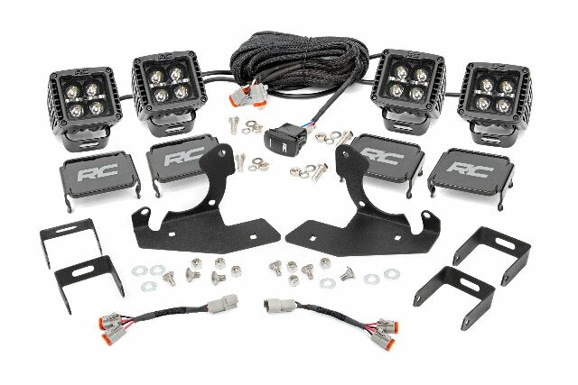 Chevrolet LED Fog Light Kit BLK Ser w/Amber DRL 11-14 Silverado HD -1