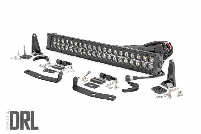 Nissan 20in LED Bumper Kit Black w/White DRL 16-20 Titan XD -1
