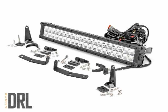 Nissan 20" LED Bumper Kit Chrome w/Amber DRL 16-20 Titan XD -1