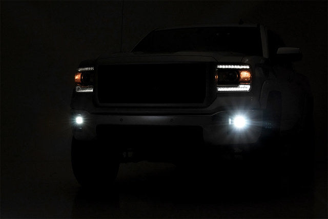 GMC 2-inch Cree LED Fog Light Kit Black Series 14-15 Sierra 1500 70689