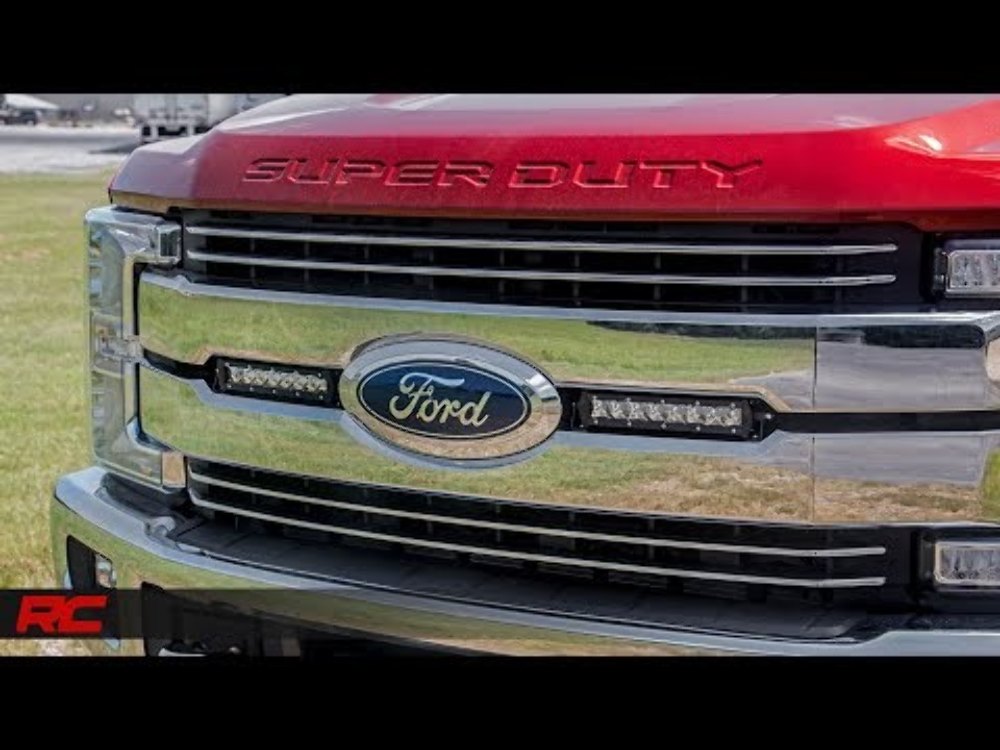 Rough Country Ford 8in LED Grille Kit Black Series 17-19 F-250 Lariat 70697
