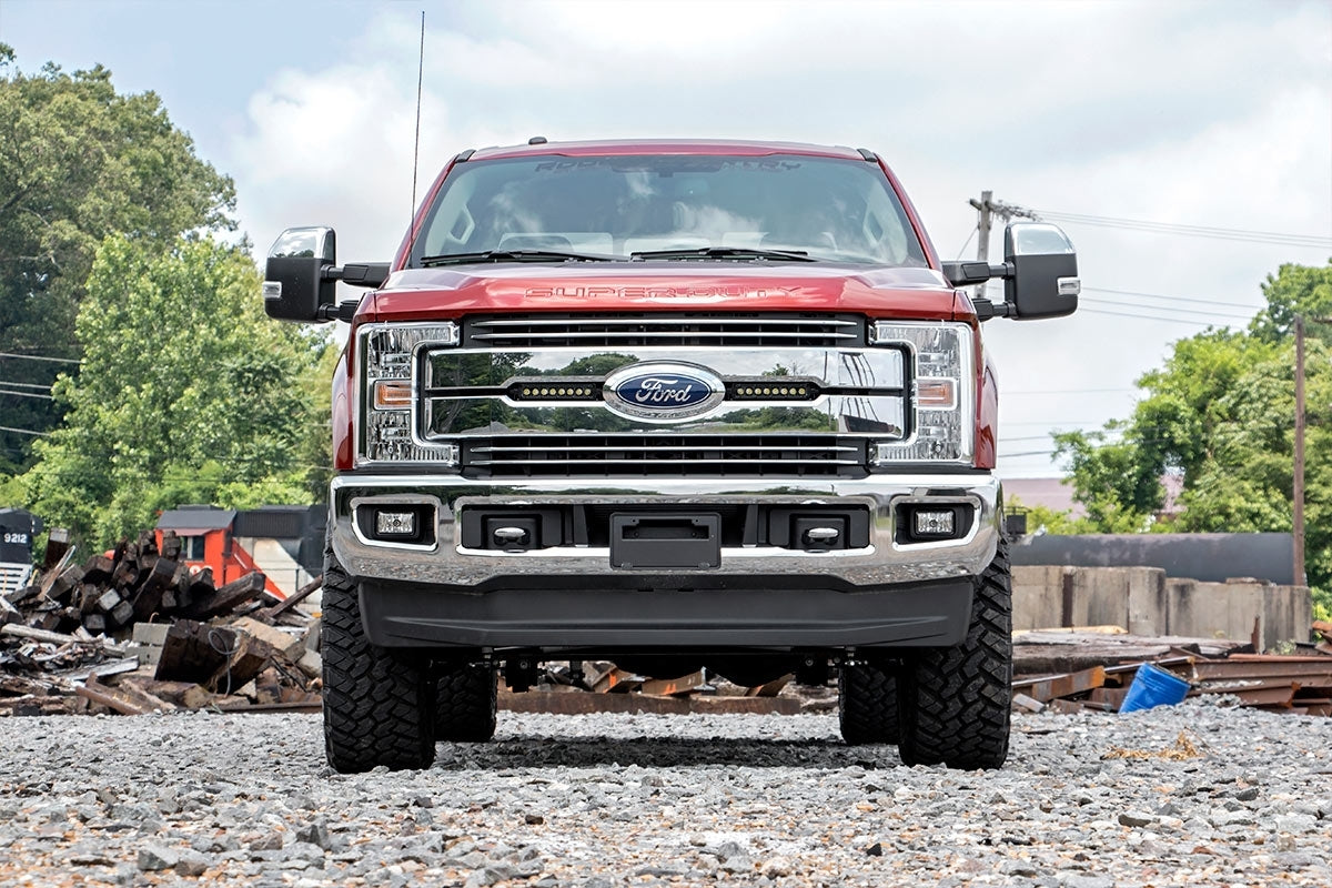 Rough Country Ford 8in LED Grille Kit Black Series 17-19 F-250 Lariat 70697